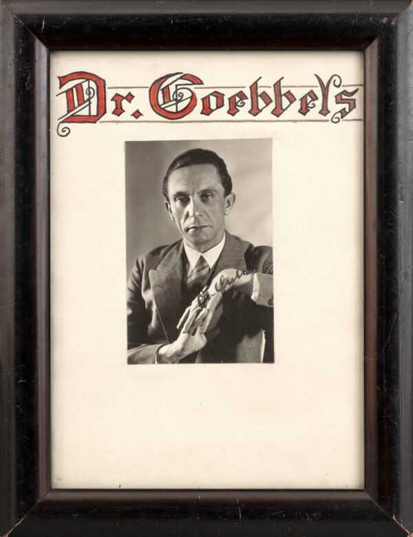 Autographed Portrait of Dr. Joseph Goebbels