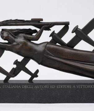 Vittorio Mussolini Dedication Bronze