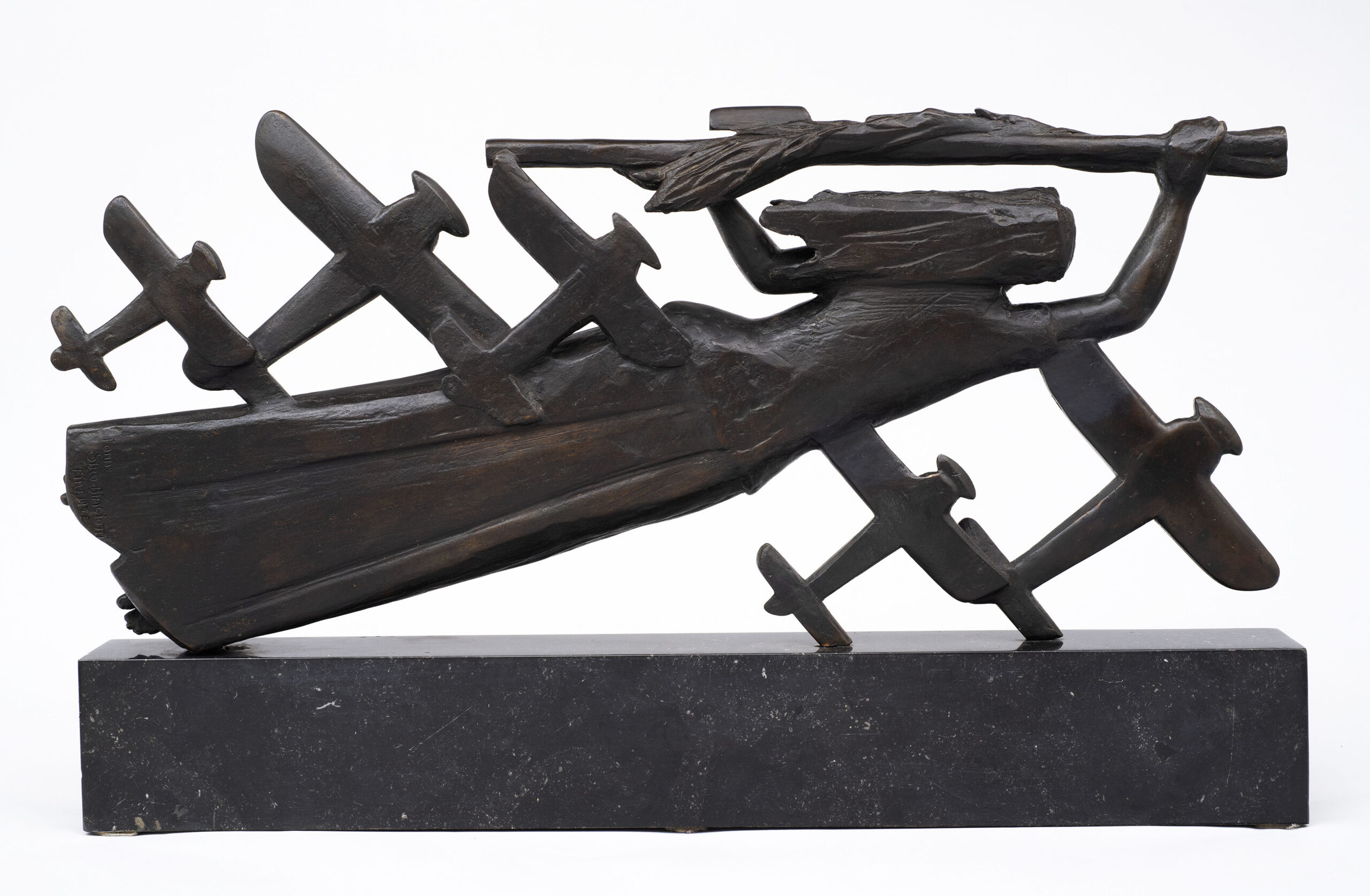 Vittorio Mussolini Dedication Bronze - Image 4